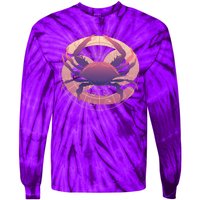 Cancer Zodiac Symbol Tie-Dye Long Sleeve Shirt