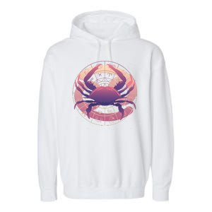 Cancer Zodiac Symbol Garment-Dyed Fleece Hoodie