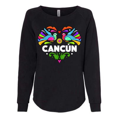 Cancun Artistic Heart Womens California Wash Sweatshirt