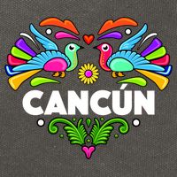 Cancun Artistic Heart Cotton Canvas Backpack