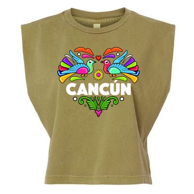 Cancun Artistic Heart Garment-Dyed Women's Muscle Tee