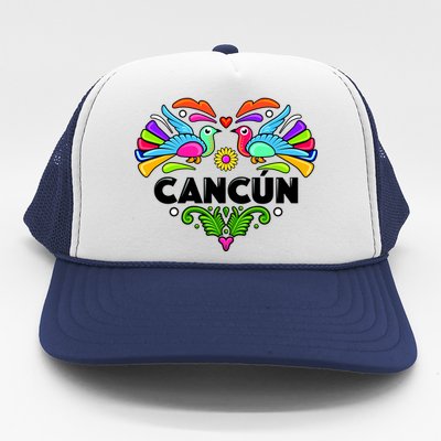 Cancun Artistic Heart Trucker Hat