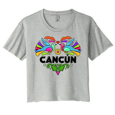 Cancun Artistic Heart Women's Crop Top Tee