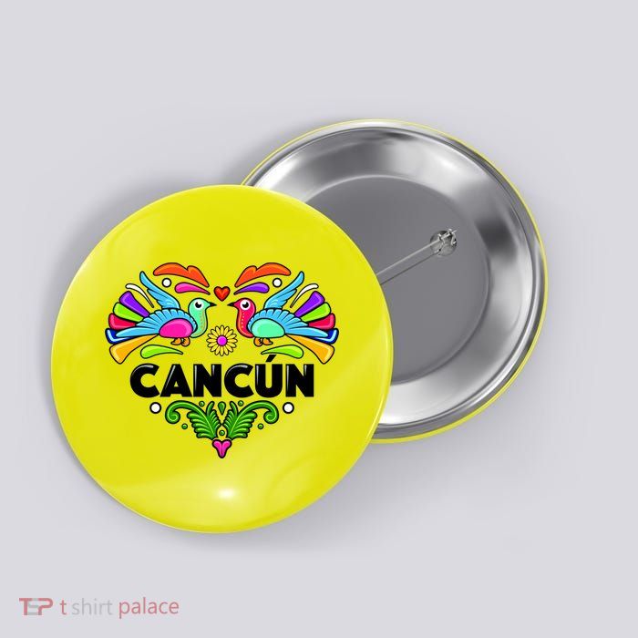 Cancun Artistic Heart Button