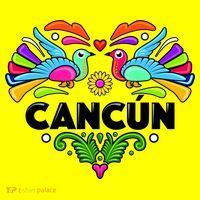 Cancun Artistic Heart Button