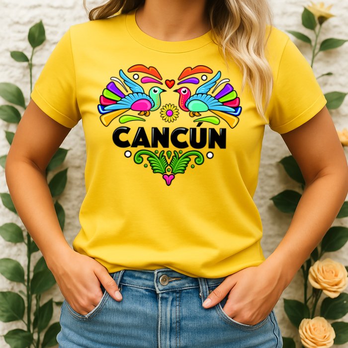 Cancun Artistic Heart Womens T-Shirt