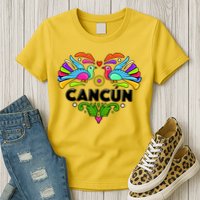 Cancun Artistic Heart Womens T-Shirt
