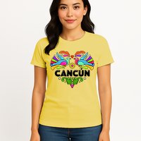 Cancun Artistic Heart Womens T-Shirt