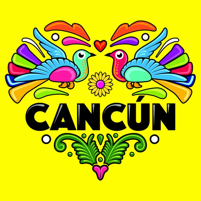Cancun Artistic Heart Womens T-Shirt
