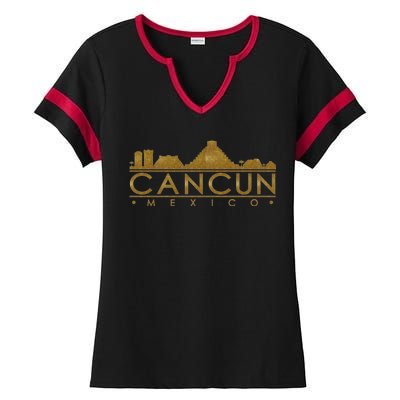 Cancun Limited Edition Gold Glitz Ladies Halftime Notch Neck Tee