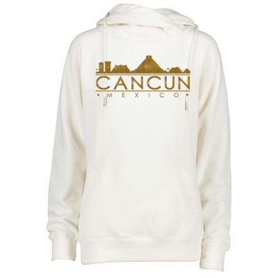 Cancun Limited Edition Gold Glitz Womens Funnel Neck Pullover Hood