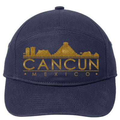 Cancun Limited Edition Gold Glitz 7-Panel Snapback Hat