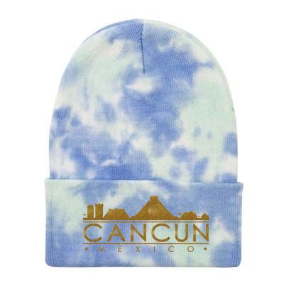 Cancun Limited Edition Gold Glitz Tie Dye 12in Knit Beanie