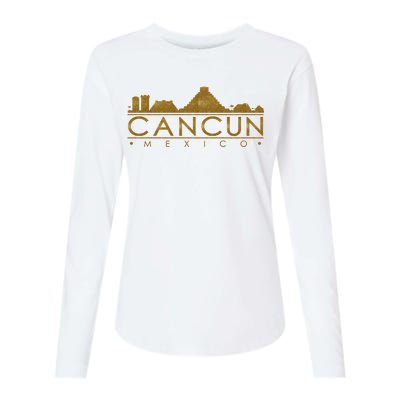 Cancun Limited Edition Gold Glitz Womens Cotton Relaxed Long Sleeve T-Shirt