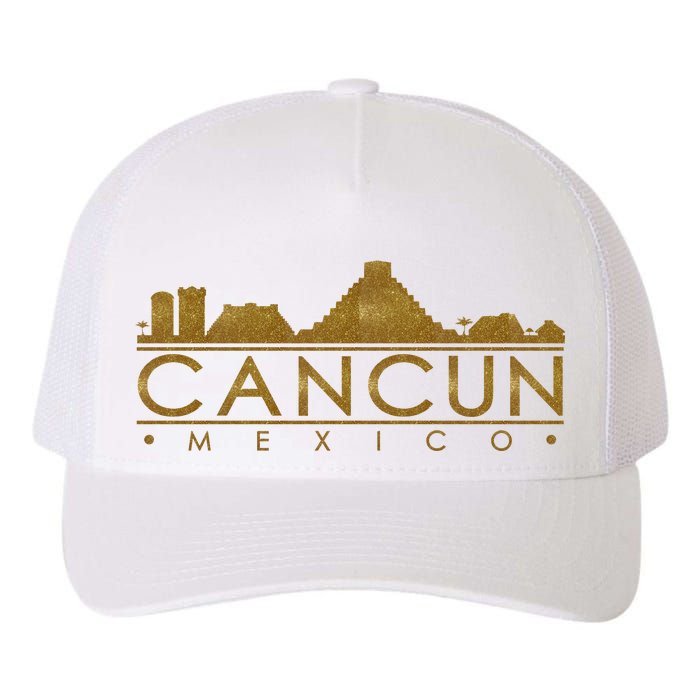 Cancun Limited Edition Gold Glitz Yupoong Adult 5-Panel Trucker Hat