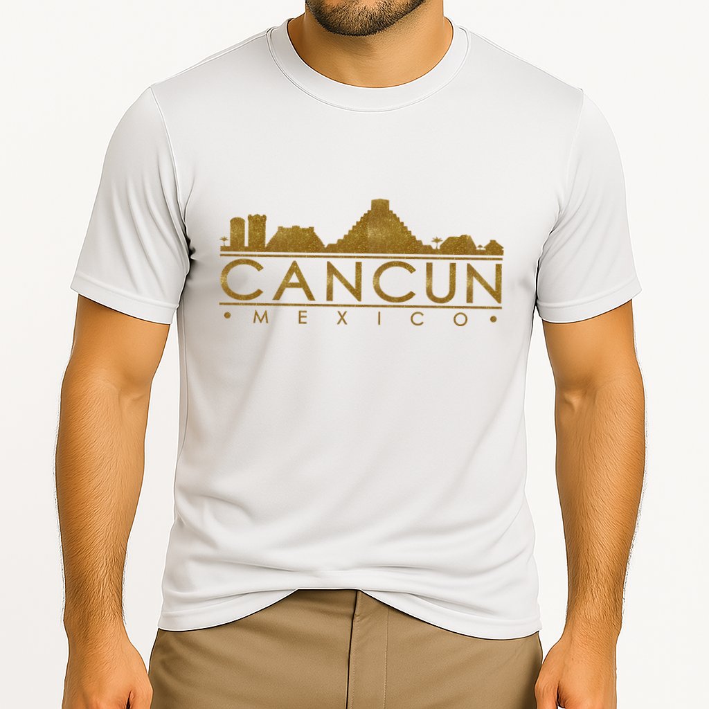 Cancun Limited Edition Gold Glitz Cooling Performance Crew T-Shirt