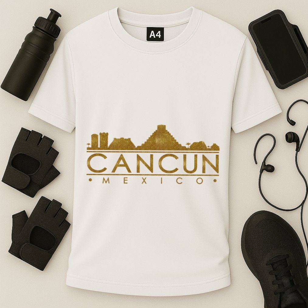 Cancun Limited Edition Gold Glitz Cooling Performance Crew T-Shirt