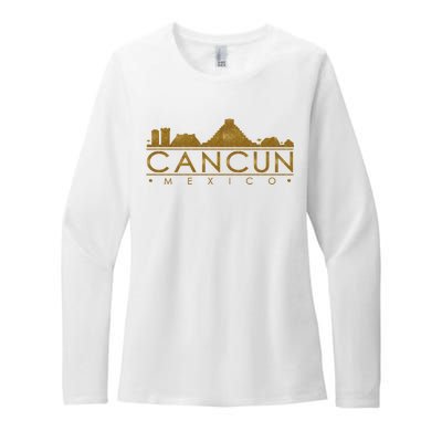 Cancun Limited Edition Gold Glitz Womens CVC Long Sleeve Shirt