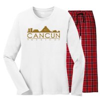 Cancun Limited Edition Gold Glitz Women's Long Sleeve Flannel Pajama Set 