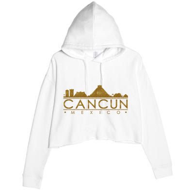 Cancun Limited Edition Gold Glitz Crop Fleece Hoodie