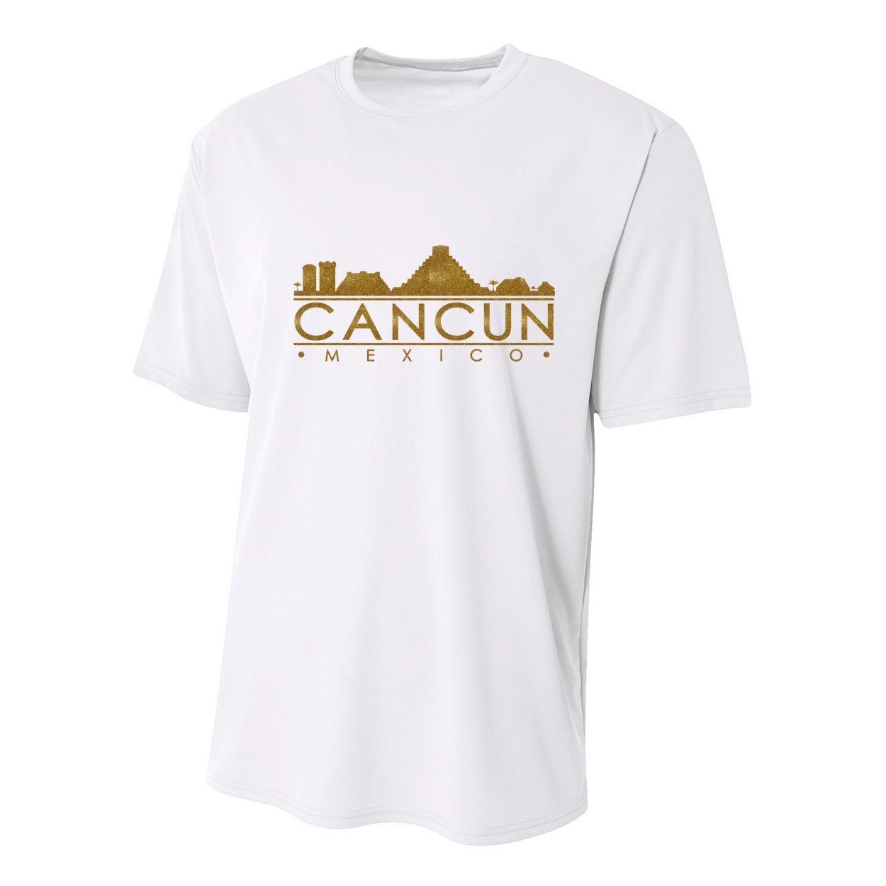 Cancun Limited Edition Gold Glitz Youth Performance Sprint T-Shirt