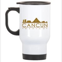 Cancun Limited Edition Gold Glitz Stainless Steel Travel Mug