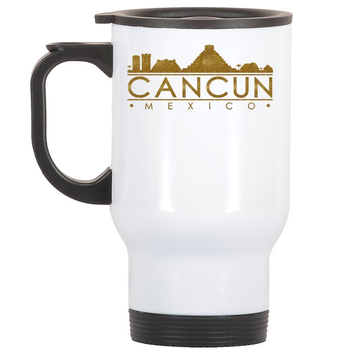 Cancun Limited Edition Gold Glitz Stainless Steel Travel Mug