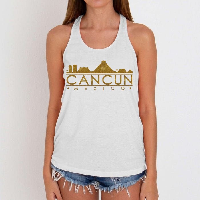 Cancun Limited Edition Gold Glitz Women's Knotted Racerback Tank