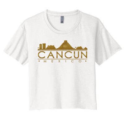 Cancun Limited Edition Gold Glitz Women's Crop Top Tee