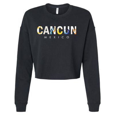 Cancun Mexico Cropped Pullover Crew