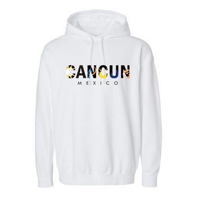 Cancun Mexico Garment-Dyed Fleece Hoodie