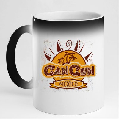 Cancun Mexico Vintage 11oz Black Color Changing Mug