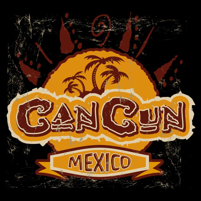 Cancun Mexico Vintage 7-Panel Snapback Hat