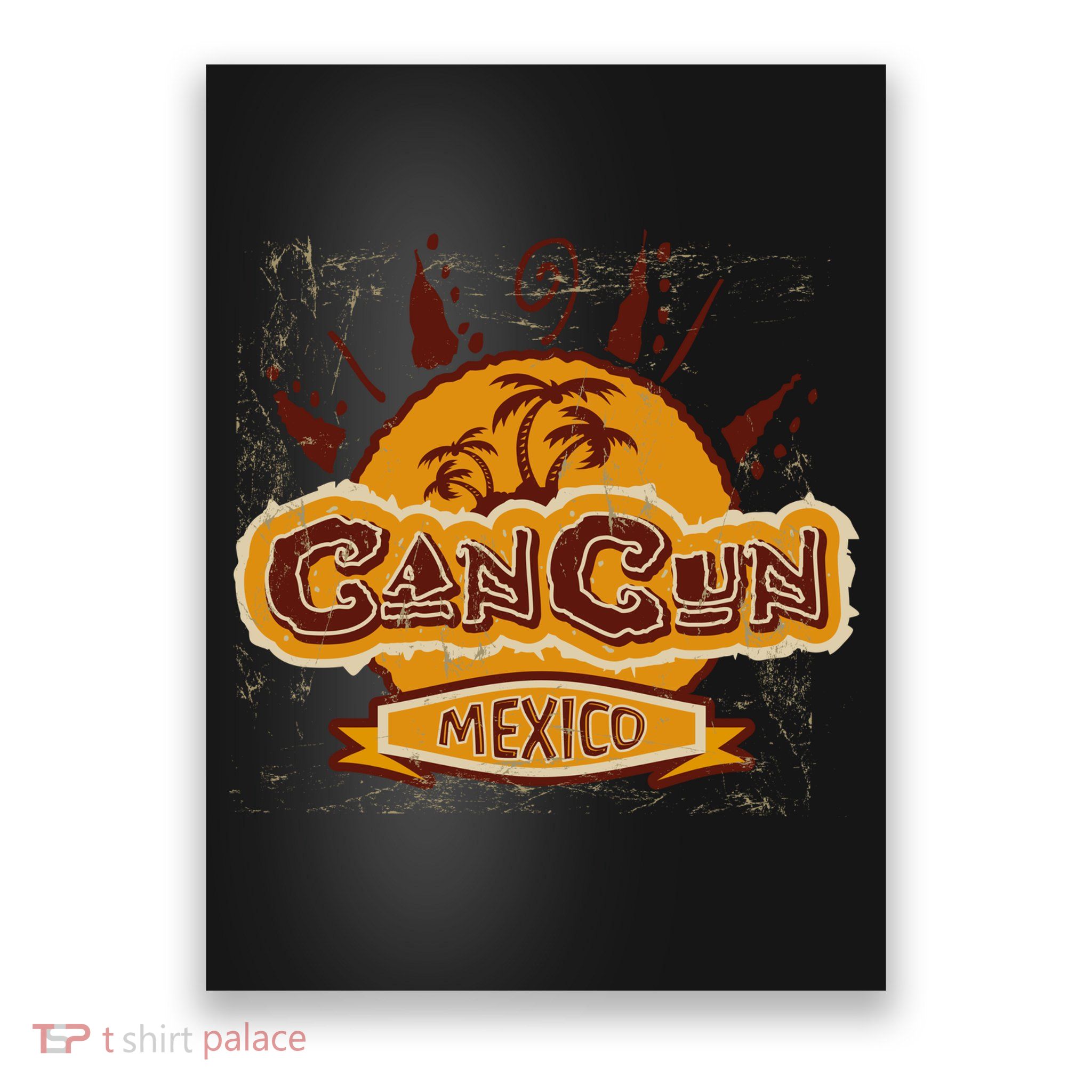 Cancun Mexico Vintage Poster