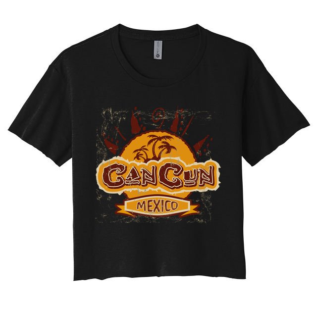 Cancun Mexico Vintage Crop Top