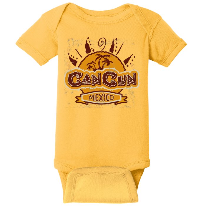 Cancun Mexico Vintage Baby Bodysuit