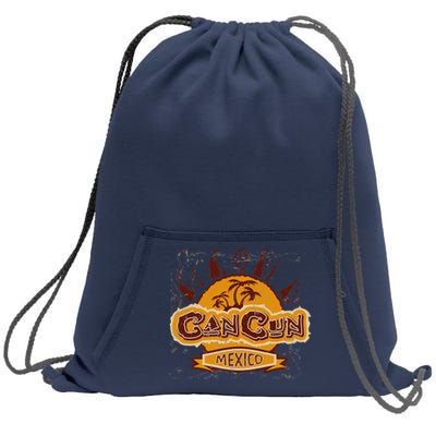 Cancun Mexico Vintage Sweatshirt Cinch Pack Bag