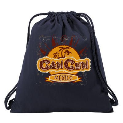 Cancun Mexico Vintage Drawstring Bag