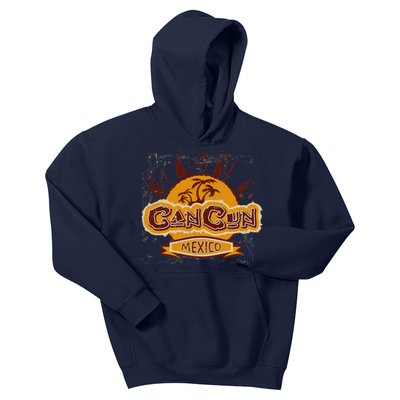 Cancun Mexico Vintage Kids Hoodie