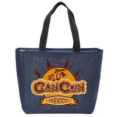 Cancun Mexico Vintage Zip Tote Bag