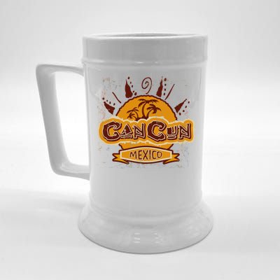 Cancun Mexico Vintage Beer Stein