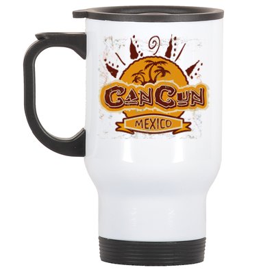 Cancun Mexico Vintage Stainless Steel Travel Mug