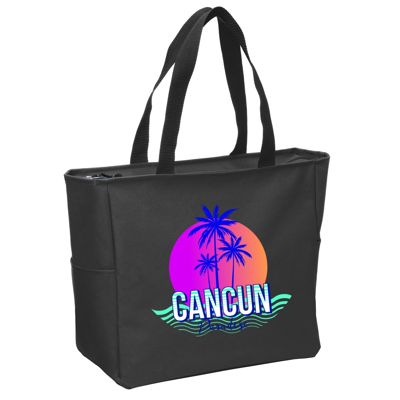 Cancun Paradise Zip Tote Bag