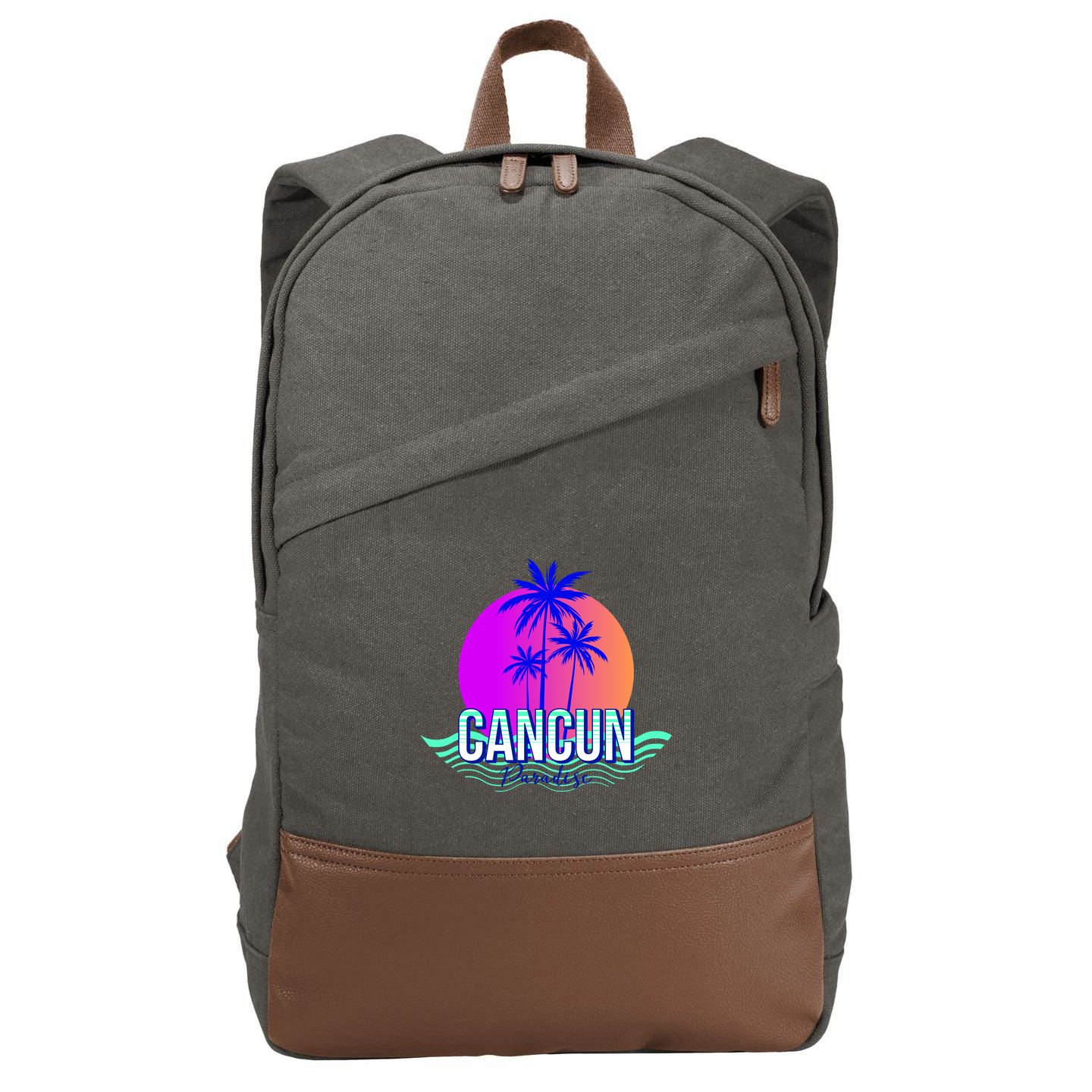 Cancun Paradise Cotton Canvas Backpack