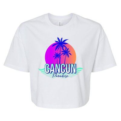 Cancun Paradise Bella+Canvas Jersey Crop Tee