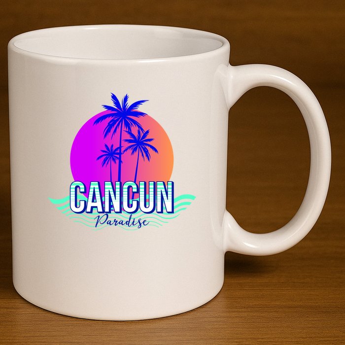 Cancun Paradise 11oz C Handle Ceramic Mug