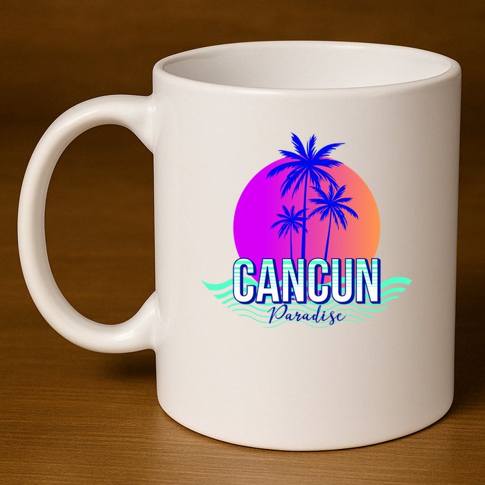 Cancun Paradise 11oz C Handle Ceramic Mug