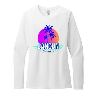 Cancun Paradise Womens CVC Long Sleeve Shirt