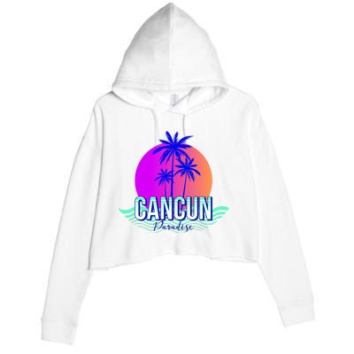 Cancun Paradise Crop Fleece Hoodie