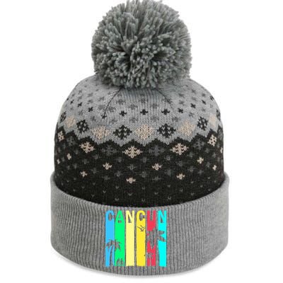 Cancun Retro Logo The Baniff Cuffed Pom Beanie